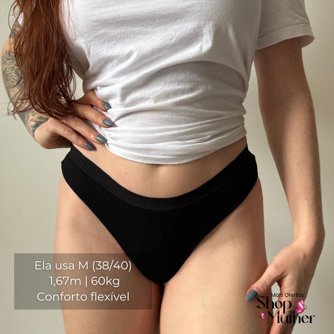[PROMO EXCLUSIVA DE NATAL COMPRE 4 LEVE 5] Calcinha CottonConfort® - FRETE GRÁTIS